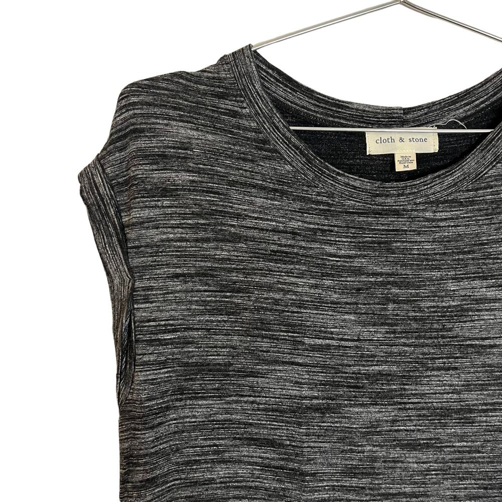 Cloth & Stone Womens Heathered Gray Sleeveless T Shirt Dress M - Picture 2 of 6